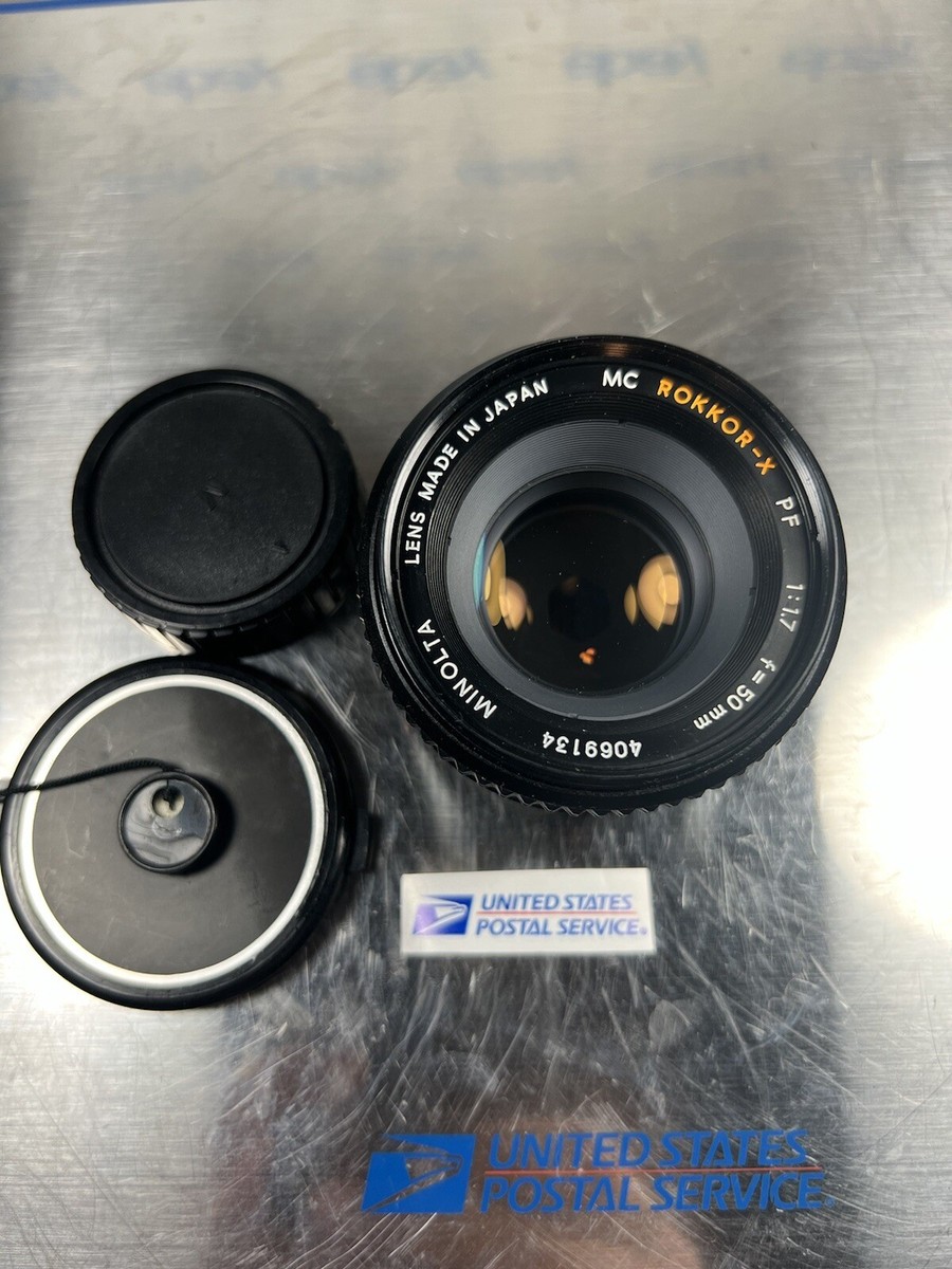 Minolta MC Rokkor-X PF 1:1.7 50mm Vintage Film Camera Lens - Made