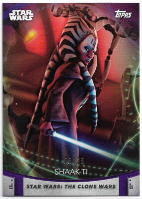 Women of Star Wars 2020 ~ PURPLE PARALLEL Base Card #77 Shaak Ti (#05/25)