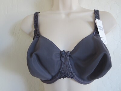 SIMONE PERELE ANDORA NEW MINIMIZER UNDERWIRE BRA:  32F #131382, GRAY, NWT $100
