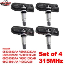 4PCS TPMS Tire Pressure Sensors For 2007-2013 Jeep Compass Patriot 56053030AC 