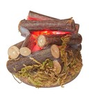 VBS LED Feuerstelle H4cm Ø5,5cm Dekoration für Krippen und Miniaturlandschaften