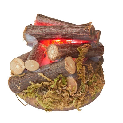 VBS LED Feuerstelle H4cm Ø5,5cm Dekoration für Krippen und Miniaturlandschaften