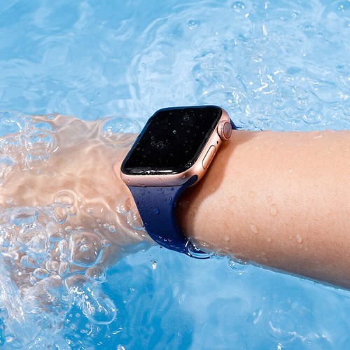 Cinturino iWatch ad anello in silicone per Apple Watch Ultra2 9 8 7 6 SE 5 49/38 mm - Foto 11 di 36