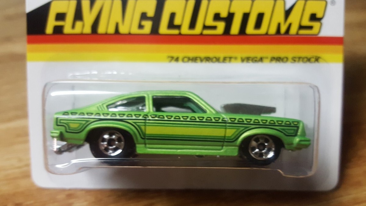 Hot Wheels Flying Customs '74 Chevrolet Vega Pro Stock Green Metal