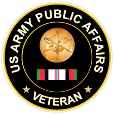 US Army Public Affairs Veteran Bumper Sticker Military Vinyl Soldier Decal 5"