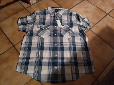 Lee Shirt / Hemd Kurzarm  Gr. XXL in Grau - Blau