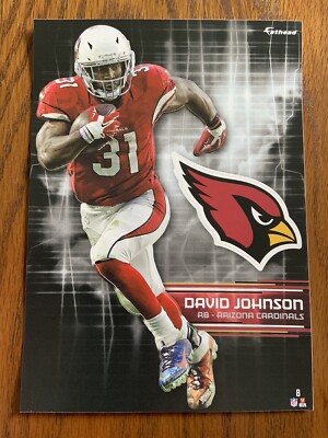 DAVID JOHNSON 2017 Arizona Cardinals uni w/ Logo Fathead Mini L@@K Card #8