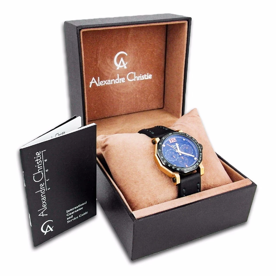 Alexandre Christie 6373BF Women's Sport Wrist Watch 37mm VX3J Case Leather Strap - Image 3 of 4