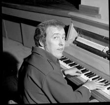 Vintage Negative B&W Med Format 1970's Yearbook Photo Man Music Teacher #88