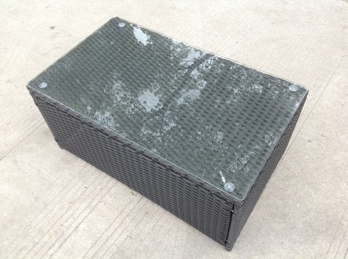 Fimous Rattan Oblong Coffee Tea Table Outdoor Garden Furniture Accessory 4 Color - Picture 15 of 17