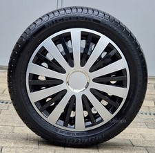 Wheel trims 14 inch  to fit Fiat PUNTO,500 + emblems 14"  Set of 4
