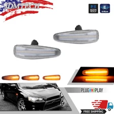 Sequential Amber LED Front Side Fender Light For Mitsubishi Lancer EVO Outlander