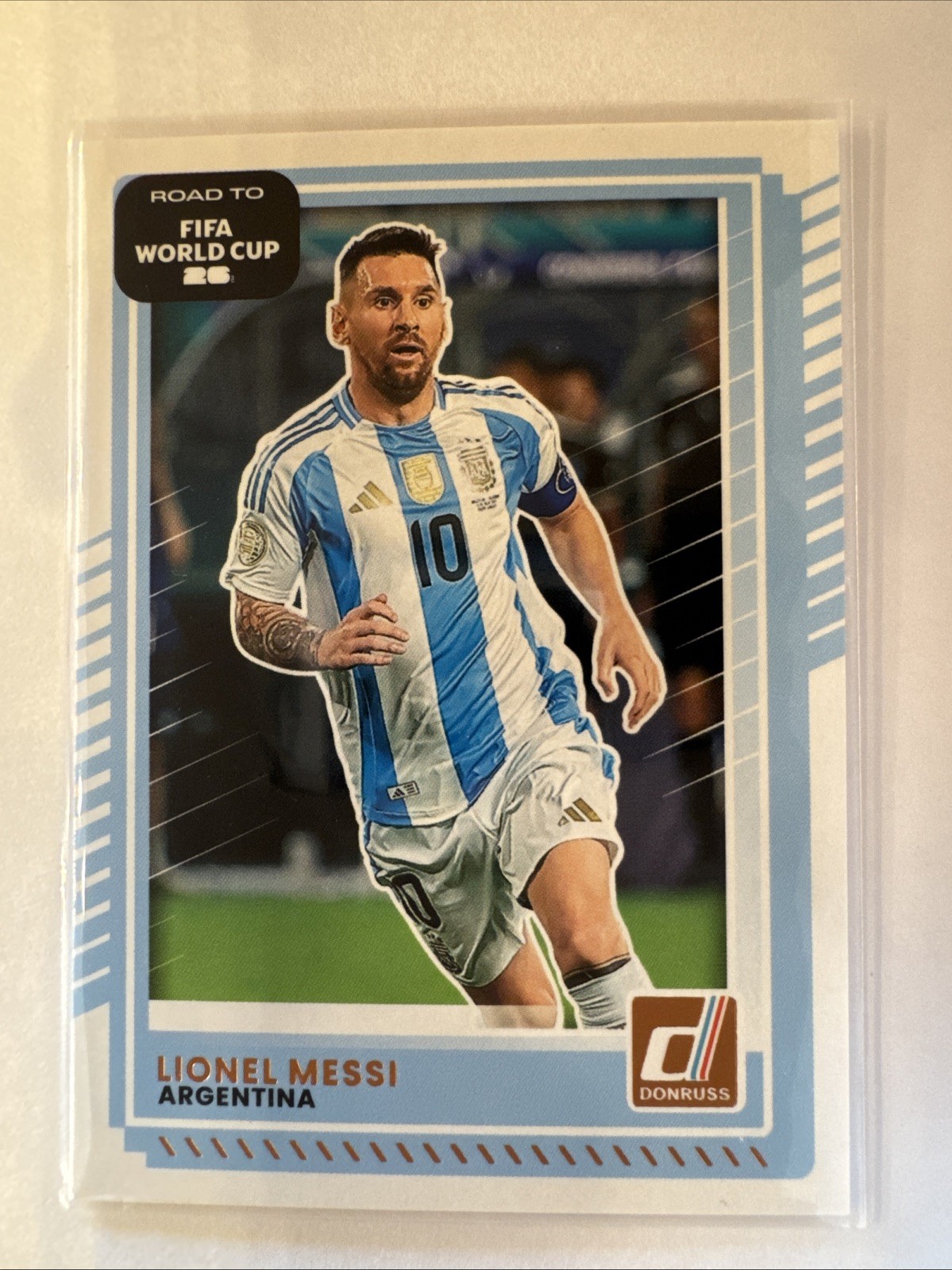 2025-26 Donruss Road To FIFA World Cup Lionel Messi Argentina #154 Soccer Card view 1
