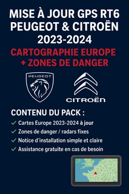 Actualización de mapas GPS RT6 eMyWay y WipNav+ 2023-2024 Citroën Peugeot - Imagen 1 de 4