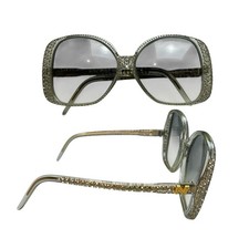 vintage Nina Ricci Paris Butterfly oversized sunglasses, Rhinestones France