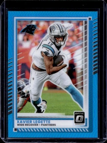 2025 Panini Donruss Optic Xavier Legette Aqua Prizm #/349 Panthers