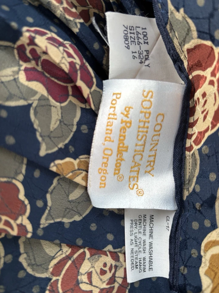 VTG Country Sophisticates by Pendleton 2 Piece Skirt Top Sz 16 USA Cottage Core - Image 4 of 4