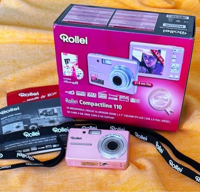   Rollei Compactline 110 Rosa   Digitalkamera 10 MP   mit OVP + Zubehörpaket   