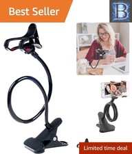 Flexible Gooseneck Clip Clamp Phone Holder - Perfect for Hands-Free Viewing