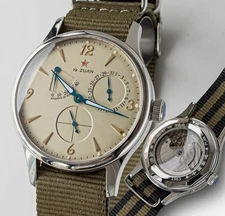 40mm Classic SEAGULL 1963 ST1780 Movement, Sapphire, Mechanical Champagne Dial