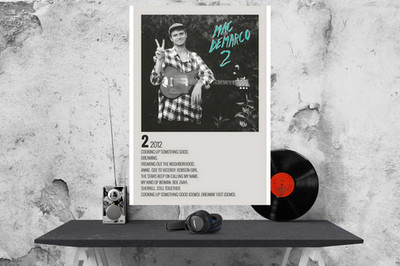 Mac Demarco 2 Alben Cover Poster/Druck A3/A4/A5 230 g/m² gerahmt