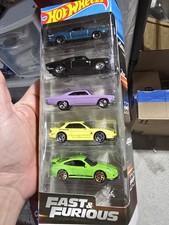 Hot Wheels Fast  Furious 5-Pack Charger, Impala, Barracuda, Porsche, Nissan