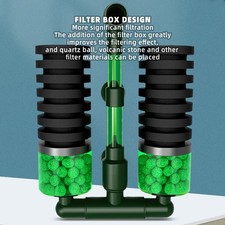Aquarium Sponge Filter Ultra Quiet Dual Bio Sponge Filter With 2 Suction Cups