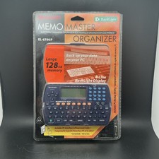 Vintage Sharp Memo Master Electronic Backlight Organizer 128KB Memory New Sealed