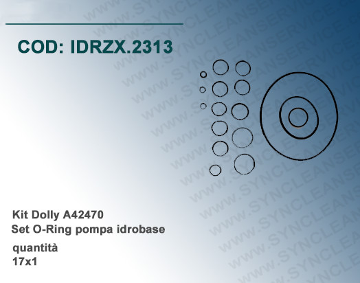 Set O-Ring Kit Dolly A42470 Idrobase ZX.2313 per Revisione Pompa RC
