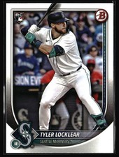 2025 Bowman #93 Tyler Locklear Bowman Chrome Red Rookie Logo