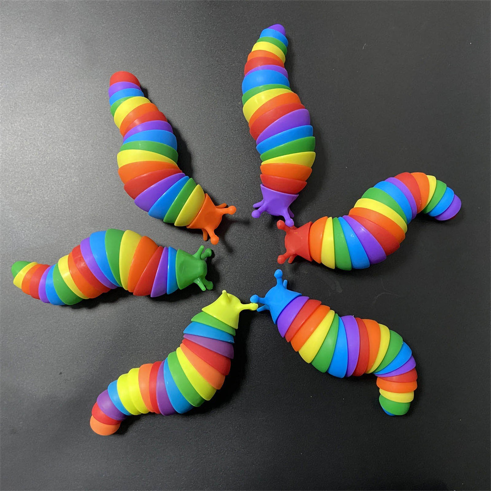 Colorful Stress Relive Sensory Slug Decompression Toy For Adults Premium