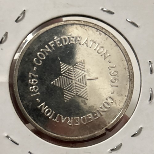 1867-1967 Canada Centennial 92.5% Sterling Silver Medal Token 25g - Picture 6 of 8