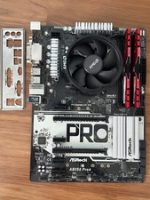 ASRock AB350 PRO4 Socket AM4 ATX Motherboard w  AMD Ryzen 3 1300X  3.50 GHz CPU