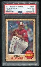 2017 Topps Heritage Action Image Variation Koda Glover #568 (RC) PSA 10
