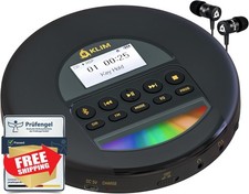 KLIM Nomad Portable CD Player MP3 Gold FM Radio Bluetooth TF Card