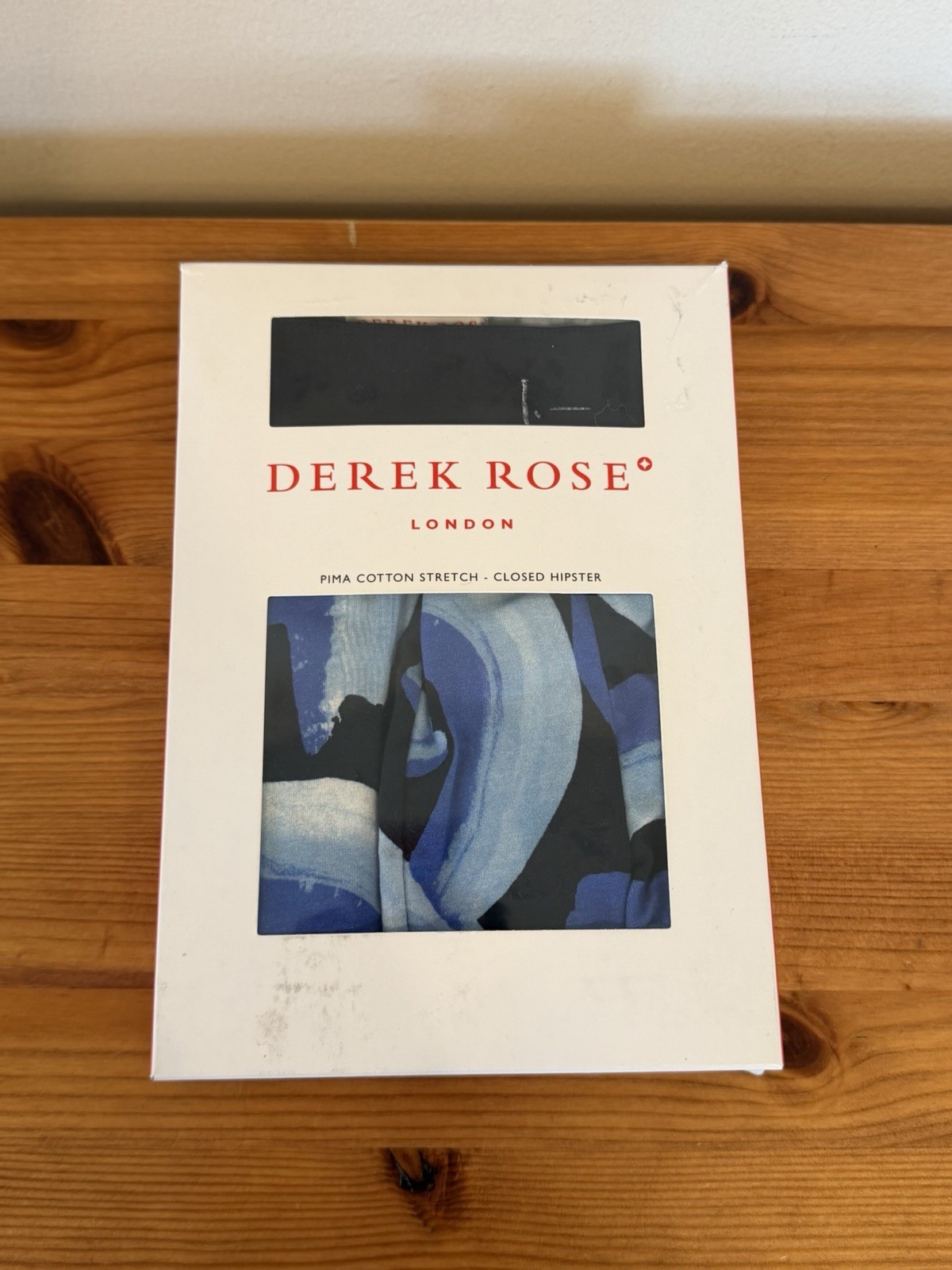 Derek Rose Hipster Boxers Brief Mens Cotton Stretch Blue Patterned BNIB RRP £54 image 2