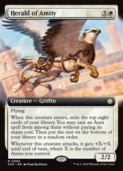 Herald of Amity (Extended Art) #65 Commander: Secrets of Strixhaven