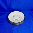 Lenox Solitaire Saucers 6-inch Ivory with Platinum Rim Set of 4 — photo 3