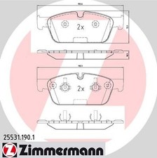 Zimmermann 25531.190.1 Standard Disc Brake Pa...