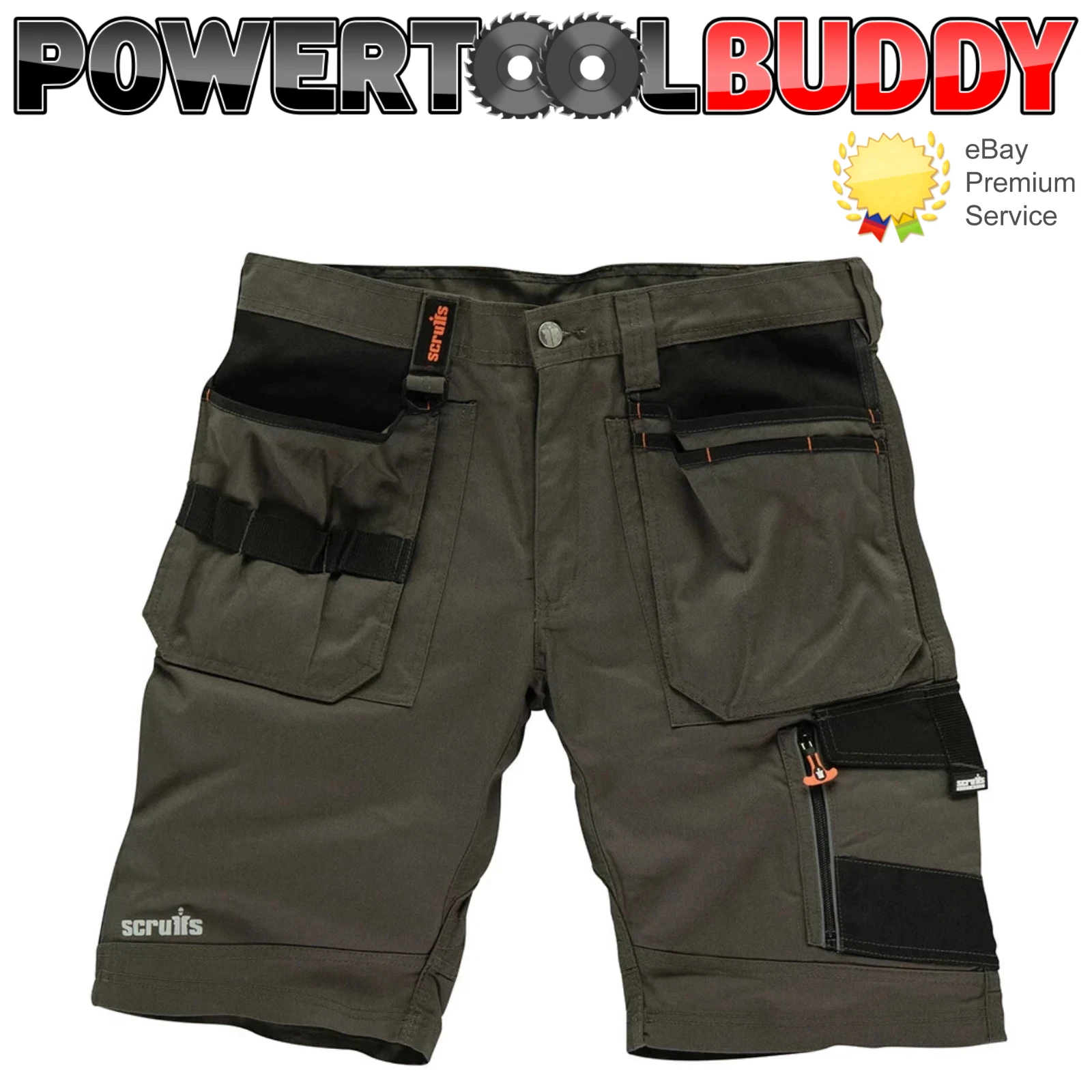 Scruffs Trade Flex Holster Shorts Graphite/Grey Mens 30-38” Waist