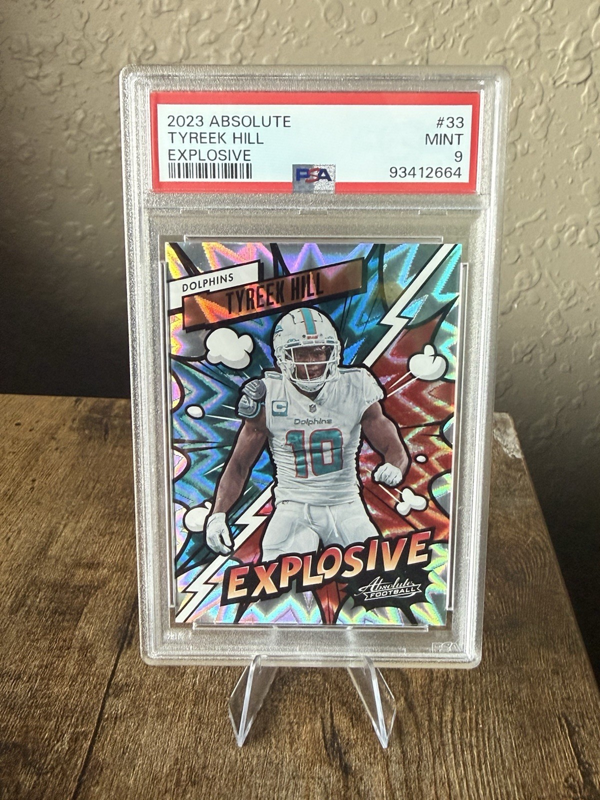 Panini 2023 Absolute Explosive Tyreek Hill #33 PSA 9 Miami Dolphins