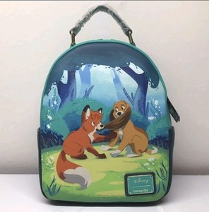 Disney Loungefly Fox & Dog Mini Backpack - Mint Green Loungefly Disney The Fox And The Hound Flower Field Mini  main image 3