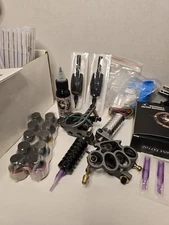 Wormhole Tattoo Kit Tattoo Gun Set Beginner Supplies Brass Knuckle Design