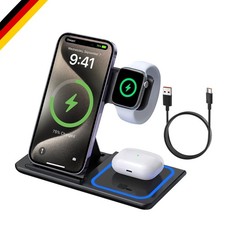 3-in-1 kabelloses Ladegerät Kunststoff 15W schnelles Laden für iPhone, Apple ...