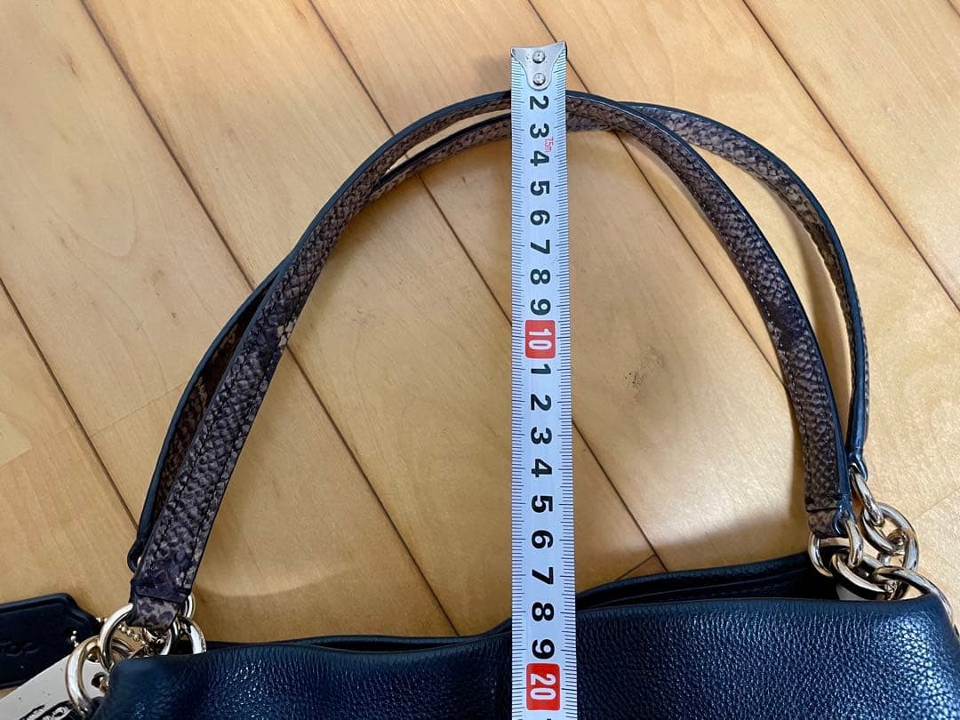 COACH Edie Shoulder Bag Bicolor Python Pattern Ha… - image 12