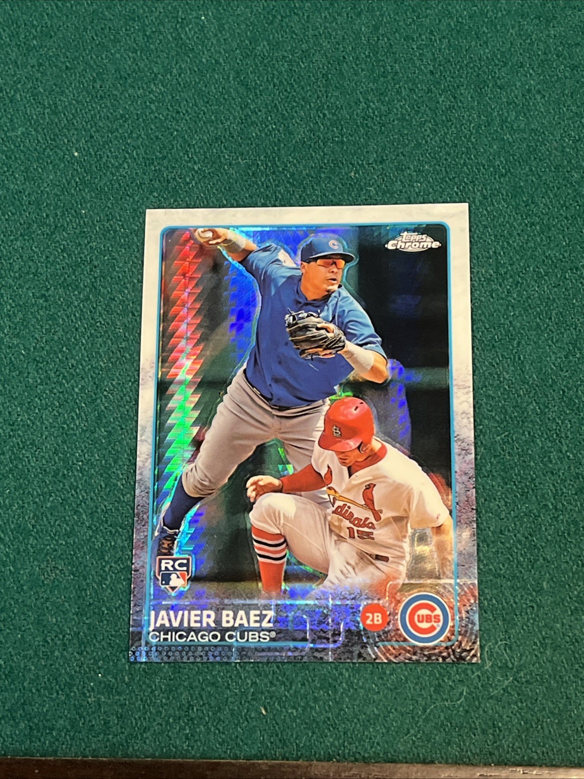 2015 Topps Chrome Javier Baez #89 Prism Refractor Rookie Cubs Tigers RC