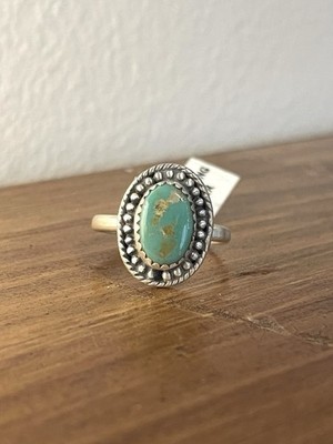 Sterling Silver 925 Pilot Mountain Turquoise Ring Made In USA Size 6.5