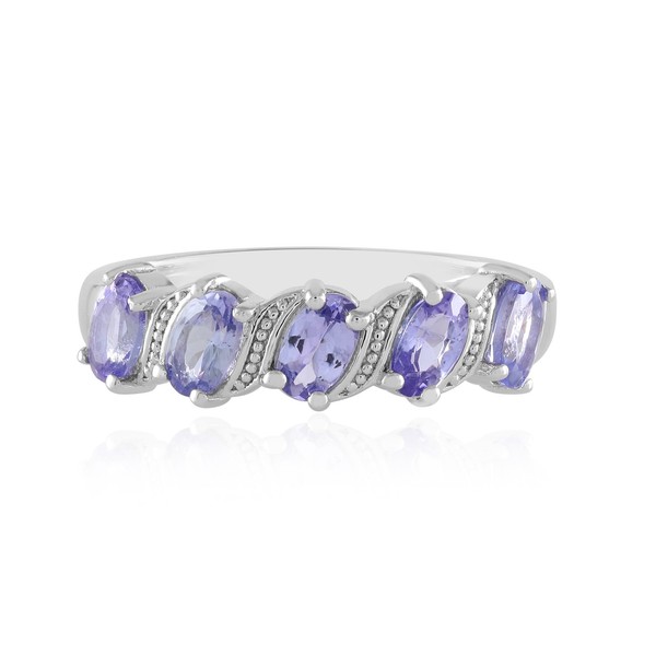 Tansanit Sterling Silber Ring- Echtschmuck-image