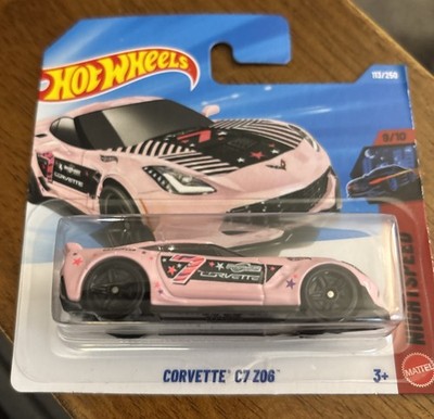 2026 Hot Wheels International Short Card   Pink Corvette C7 Z06 Nightspeed MOC