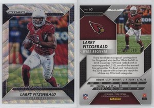 2016 Panini Prizm Blue Wave Prizm /149 Larry Fitzgerald #63
